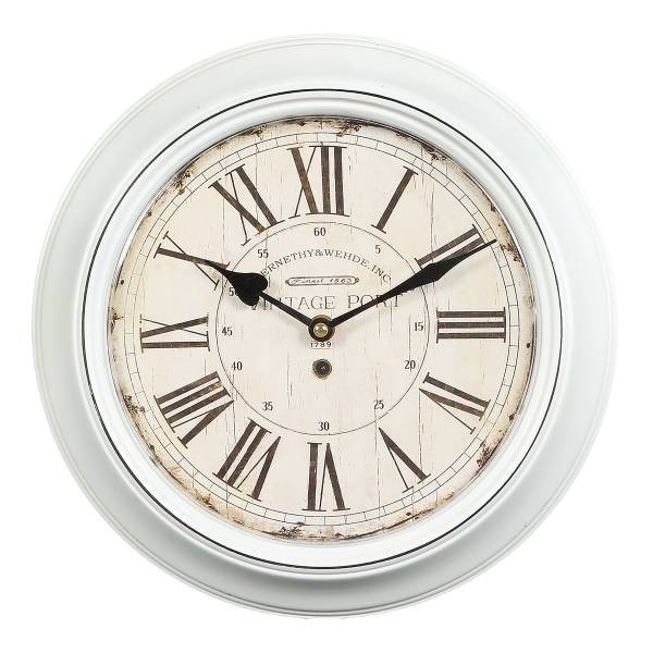 Wanduhr Ocili - Stahlblech - Weiß