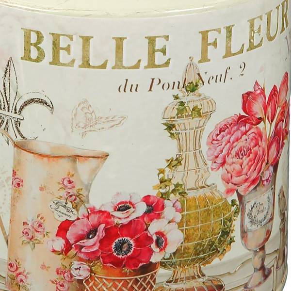Pflanzengefäß Milchkanne Fleur - Stahlblech - Beige
