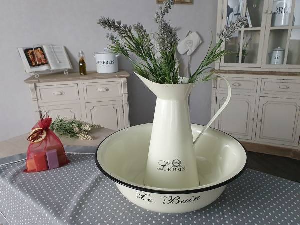 Waschschüssel Le Bain - Emaille - Creme