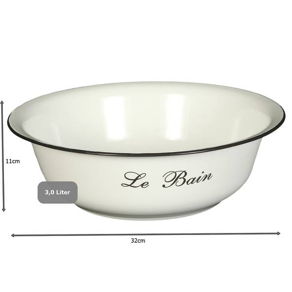 Waschschüssel Le Bain - Emaille - Creme