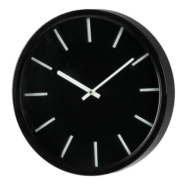 Wanduhr Khezo - Stahlblech - Schwarz