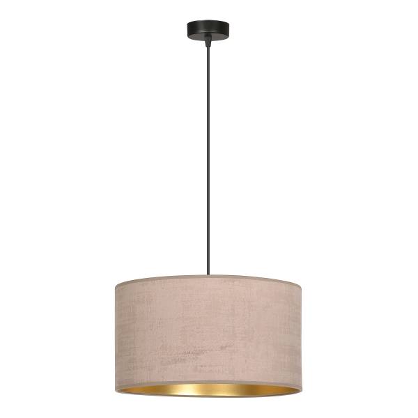 Pendelleuchte Hilde Typ A - Stahl / Baumwollstoff - Altrosa - Flammenanzahl: 1