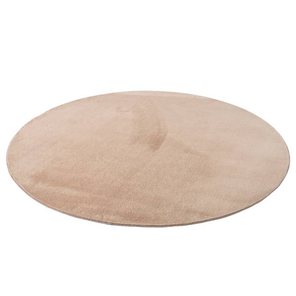 Kurzflorteppich Joy 1400 rund - Filz / Polypropylen - Beige - Durchmesser: 80 cm