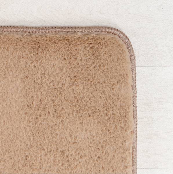 Kurzflorteppich Joy 1400 rund - Filz / Polypropylen - Beige - Durchmesser: 80 cm