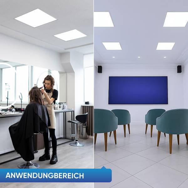 LED-Panel Lecom 11337 62x62 6er-Set - Polypropylen / Aluminium - 1-flammig