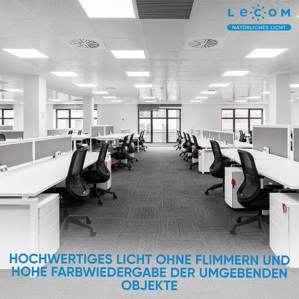 LED-Panel Lecom 11337 62x62 6er-Set - Polypropylen / Aluminium - 1-flammig