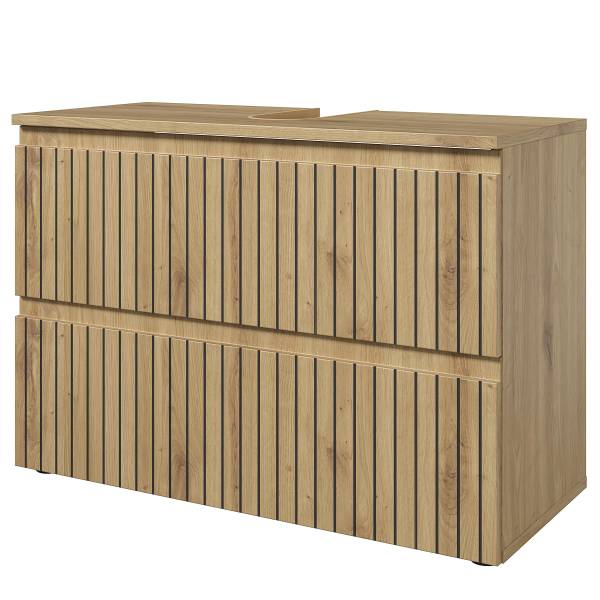 Waschbeckenunterschrank Rookerie - Eiche Artisan Dekor - Breite: 80 cm