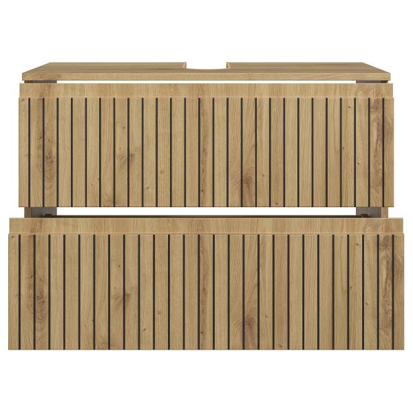Waschbeckenunterschrank Rookerie - Eiche Artisan Dekor - Breite: 80 cm