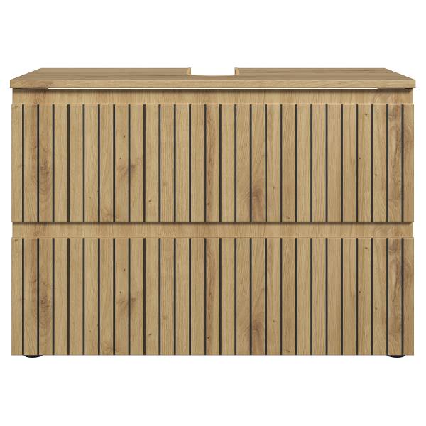 Waschbeckenunterschrank Rookerie - Eiche Artisan Dekor - Breite: 80 cm