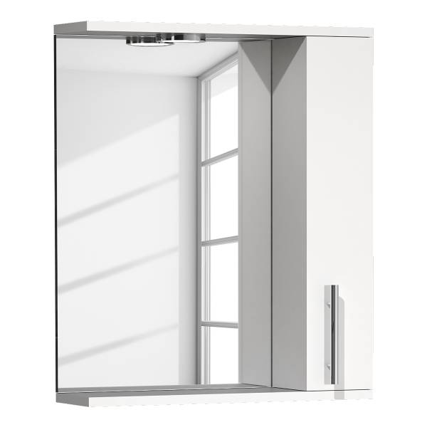 Beleuchteter Spiegelschrank Lisalo - Weiß - Breite: 50 cm