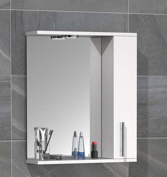 Beleuchteter Spiegelschrank Lisalo - Weiß - Breite: 50 cm