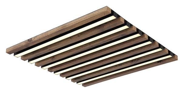 LED-Deckenleuchte Hayden quadratisch - Acrylglas / Eisen - 1-flammig - Breite: 45 cm