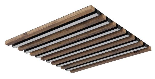 LED-Deckenleuchte Hayden quadratisch - Acrylglas / Eisen - 1-flammig - Breite: 45 cm