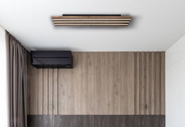 LED-Deckenleuchte Hayden rechteckig - Acrylglas / Eisen - 1-flammig - Breite: 80 cm
