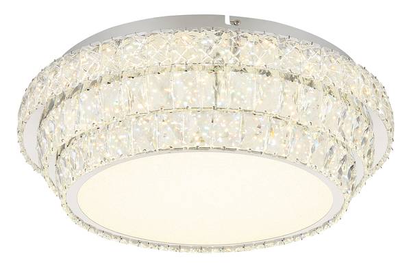 LED-Deckenleuchte Klara - Glas / Eisen - 1-flammig - Durchmesser: 50 cm