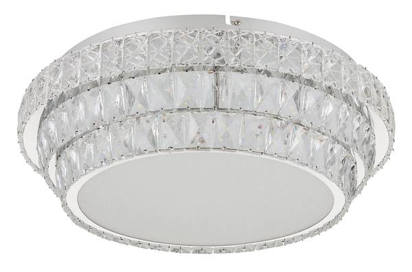 LED-Deckenleuchte Klara - Glas / Eisen - 1-flammig - Durchmesser: 50 cm