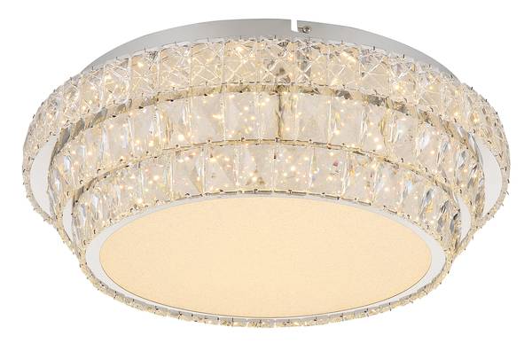 LED-Deckenleuchte Klara - Glas / Eisen - 1-flammig - Durchmesser: 50 cm