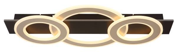 Deckenleuchte Jayden mit 3 Ringen Typ B - Acrylglas / Eisen - 1-flammig