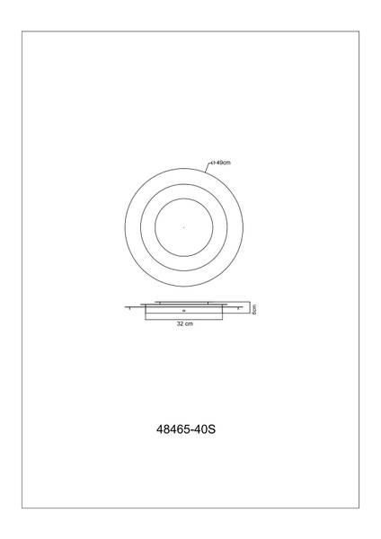 LED-Deckenleuchte Heda - Eisen - 1-flammig - Durchmesser: 49 cm