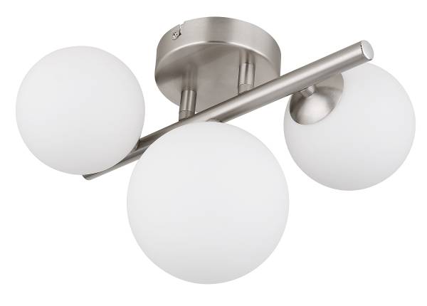 LED-Deckenleuchte Riha Typ E - Opalglas / Eisen - 3-flammig