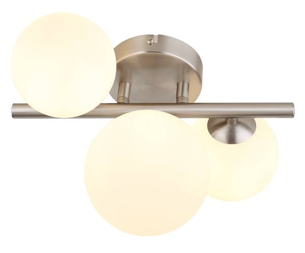 LED-Deckenleuchte Riha Typ E - Opalglas / Eisen - 3-flammig