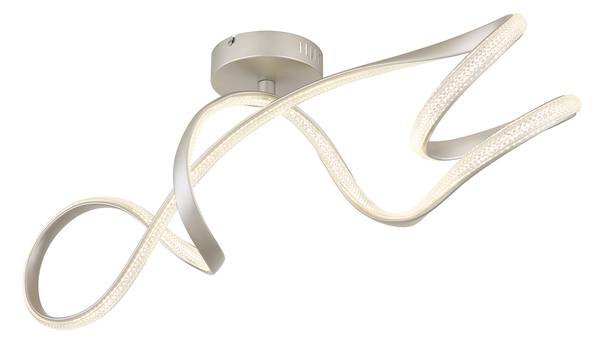 LED-Deckenleuchte Swirl - Eisen / Acrylglas - 1-flammig - Silber