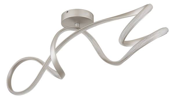 LED-Deckenleuchte Swirl - Eisen / Acrylglas - 1-flammig - Silber