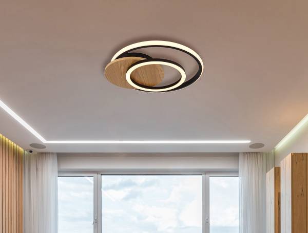 LED-Deckenleuchte Julio - Acrylglas - 1-flammig - Braun