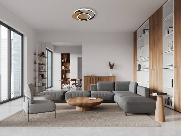LED-Deckenleuchte Julio - Acrylglas - 1-flammig - Braun