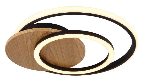 LED-Deckenleuchte Julio - Acrylglas - 1-flammig - Braun