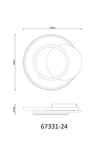 LED-Deckenleuchte Julio - Acrylglas - 1-flammig - Braun