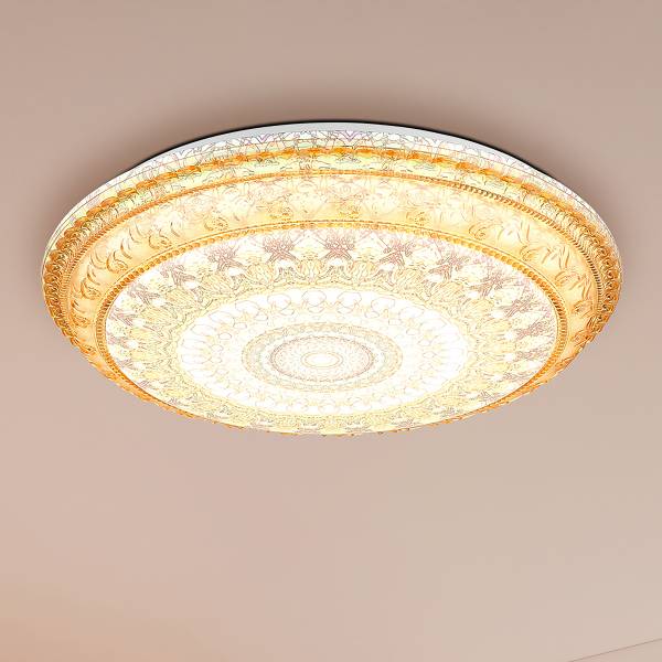 LED-Deckenleuchte Lazaro - Acrylglas / Eisen - 1-flammig - Braun