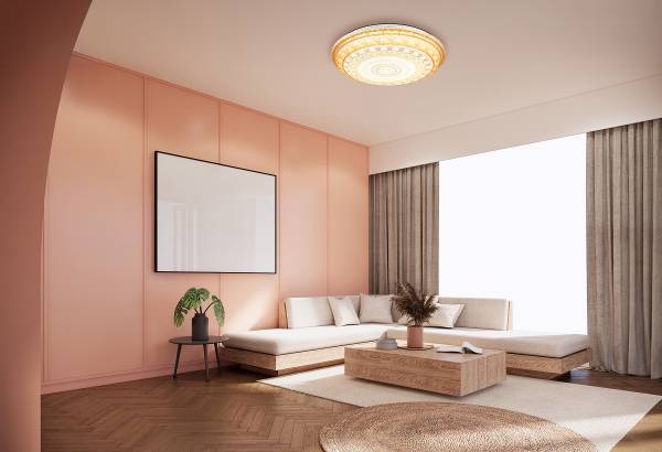 LED-Deckenleuchte Lazaro - Acrylglas / Eisen - 1-flammig - Braun