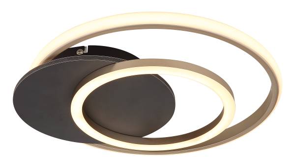 LED-Deckenleuchte Julio - Acrylglas - 1-flammig - Grau