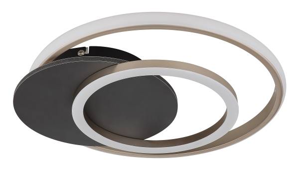 LED-Deckenleuchte Julio - Acrylglas - 1-flammig - Grau