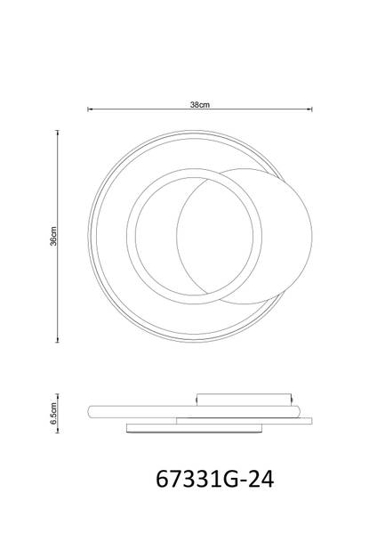 LED-Deckenleuchte Julio - Acrylglas - 1-flammig - Grau
