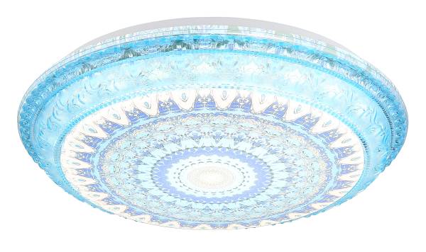 LED-Deckenleuchte Lazaro - Acrylglas / Eisen - 1-flammig - Blau