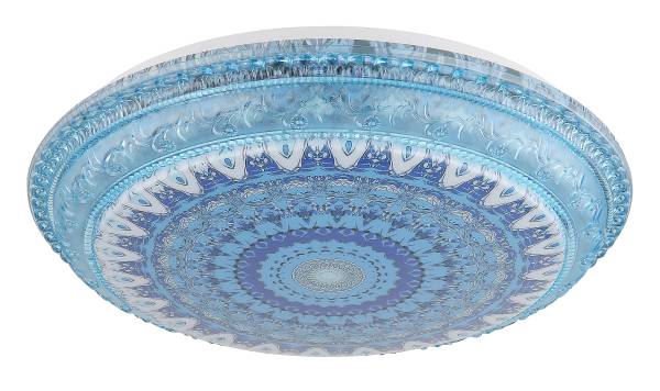 LED-Deckenleuchte Lazaro - Acrylglas / Eisen - 1-flammig - Blau