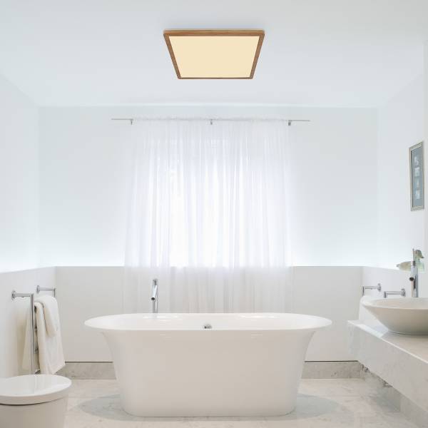 LED-Deckenleuchte Sapana - Acrylglas - 1-flammig - Braun - Breite: 42 cm