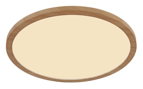 LED-Deckenleuchte Sapana rund - Acrylglas - 1-flammig - Braun - Durchmesser: 42 cm