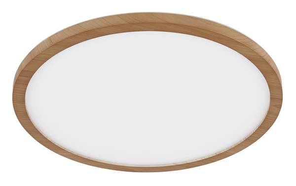 LED-Deckenleuchte Sapana rund - Acrylglas - 1-flammig - Braun - Durchmesser: 42 cm