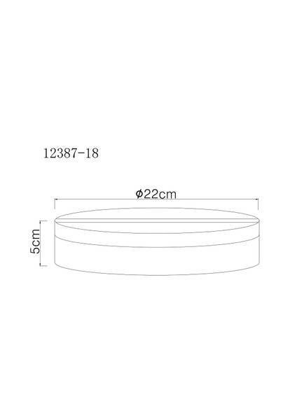 LED-Deckenleuchte Matthew rund - Acrylglas - 1-flammig - Schwarz - Durchmesser: 22 cm