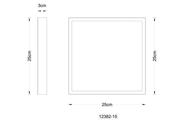 LED-Deckenleuchte Tibey - Acrylglas / Eisen - 1-flammig - Breite: 25 cm
