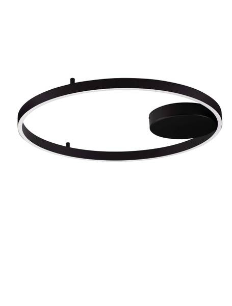 Deckenleuchte Hedra - Aluminium - Schwarz - Durchmesser: 60 cm