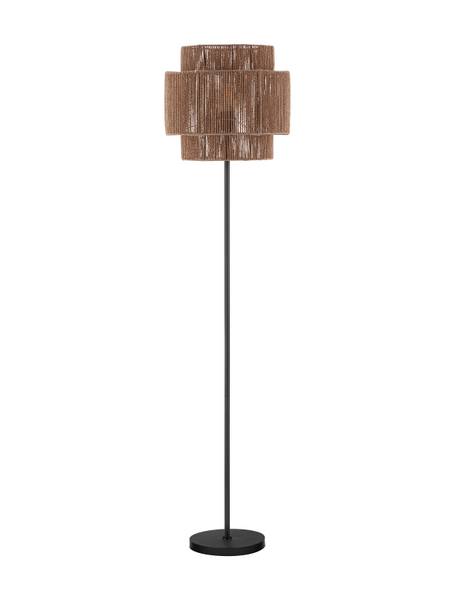 Stehleuchte Lito - Aluminium / Flachgewebe - Braun