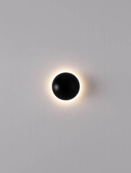 Wandleuchte Iona - Aluminium - Schwarz