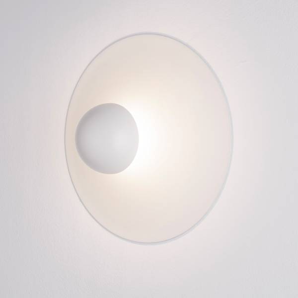 Wandleuchte Edem - Aluminium - Weiß