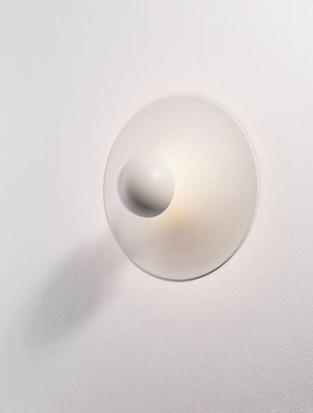 Wandleuchte Edem - Aluminium - Weiß