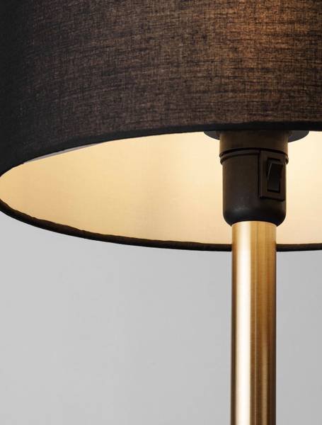 Tischleuchte Sibnia - Aluminium / Mischgewebe - Gold