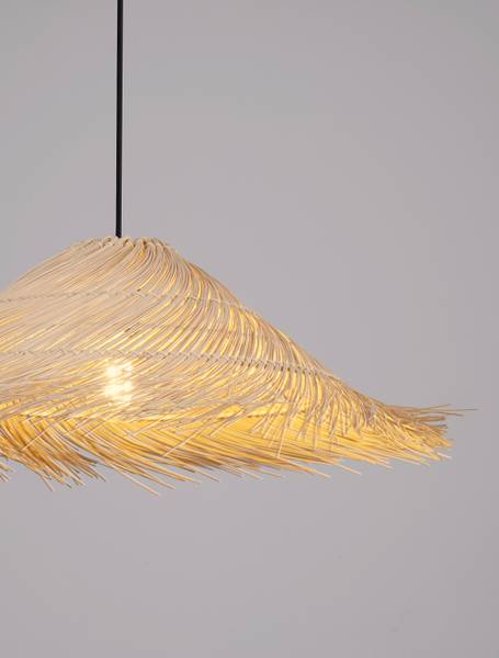 Pendelleuchte Alua - Rattan - Braun